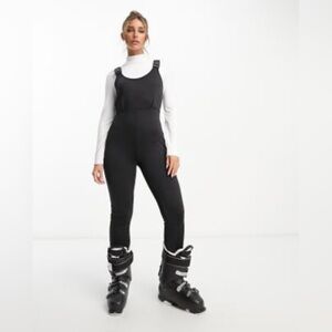 Threadbare ski salopettes in black